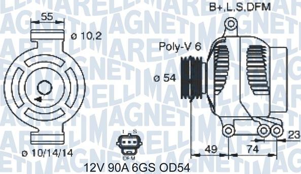 Magneti Marelli 063731388310 - Генератор autosila-amz.com