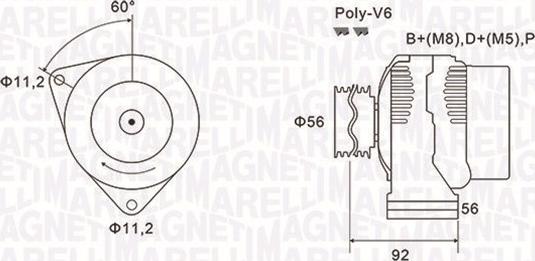 Magneti Marelli 063731299010 - Генератор autosila-amz.com