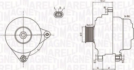 Magneti Marelli 063731792010 - Генератор autosila-amz.com