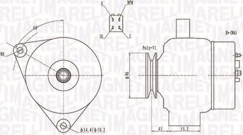 Magneti Marelli 063731783010 - Генератор autosila-amz.com