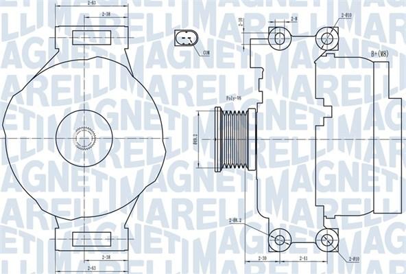 Magneti Marelli 063731773010 - Генератор autosila-amz.com