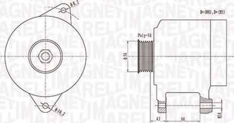 Magneti Marelli 063738250010 - Генератор autosila-amz.com