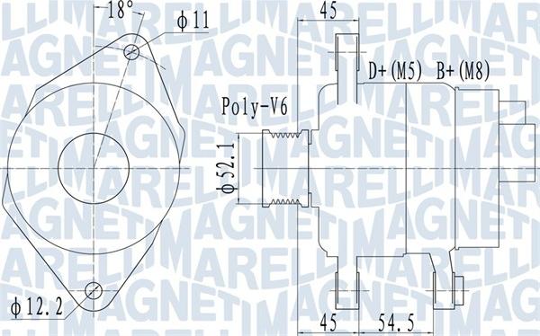 Magneti Marelli 063732048010 - Генератор autosila-amz.com