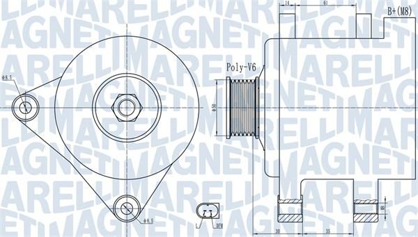 Magneti Marelli 063732056010 - Генератор autosila-amz.com