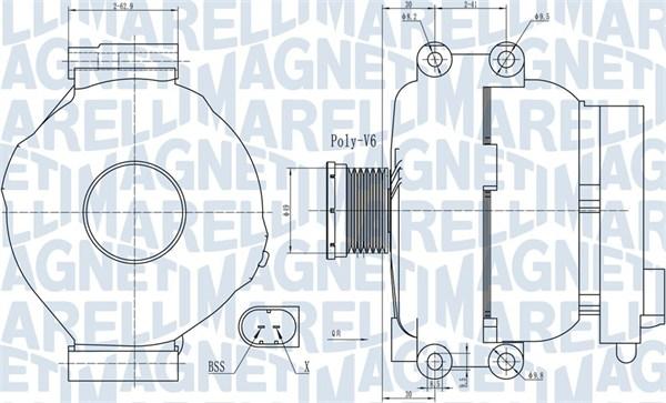 Magneti Marelli 063732009010 - Генератор autosila-amz.com