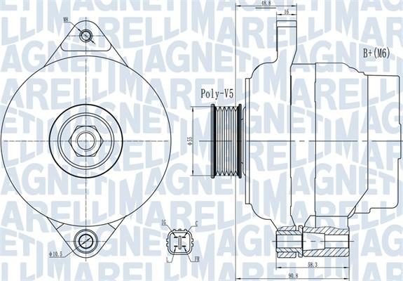 Magneti Marelli 063732004010 - Генератор autosila-amz.com