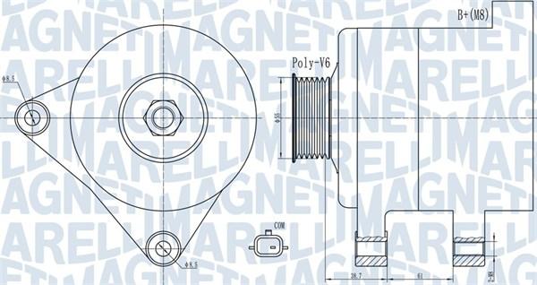 Magneti Marelli 063732003010 - Генератор autosila-amz.com