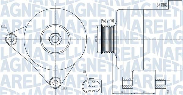 Magneti Marelli 063732011010 - Генератор autosila-amz.com