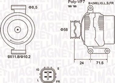 Magneti Marelli 063732036010 - Генератор autosila-amz.com