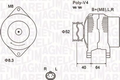 Magneti Marelli 063732023010 - Генератор autosila-amz.com