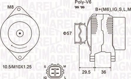 Magneti Marelli 063732102010 - Генератор autosila-amz.com