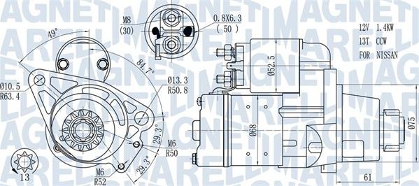 Magneti Marelli 063721306010 - Стартер autosila-amz.com