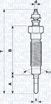 Magneti Marelli 062900045304 - Свеча накаливания autosila-amz.com