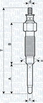 Magneti Marelli 062900069304 - Свеча накаливания autosila-amz.com