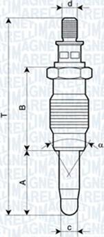 Magneti Marelli 062900005304 - Свеча накаливания autosila-amz.com