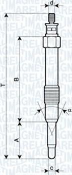 Magneti Marelli 062900000304 - Свеча накаливания autosila-amz.com