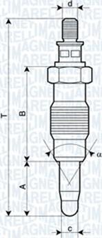 Magneti Marelli 062900008304 - Свеча накаливания autosila-amz.com