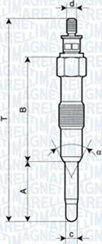 Magneti Marelli 062581201304 - Свеча накаливания autosila-amz.com