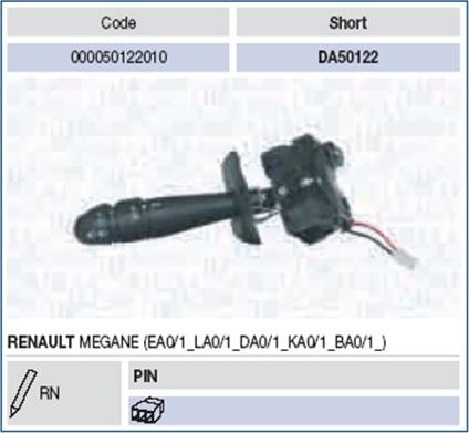 Magneti Marelli 000050122010 - Выключатель на рулевой колонке autosila-amz.com