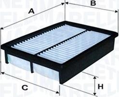 Magneti Marelli 153071762525 - Воздушный фильтр, двигатель autosila-amz.com