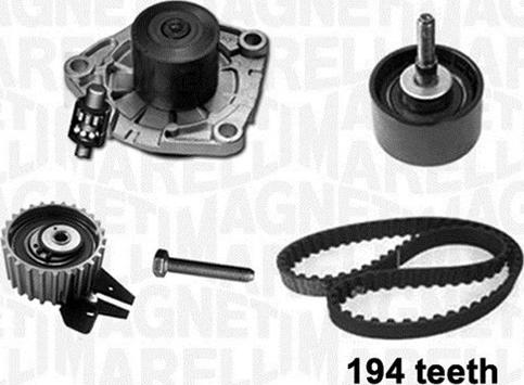 Magneti Marelli 341404050001 - Водяной насос + комплект зубчатого ремня ГРМ autosila-amz.com