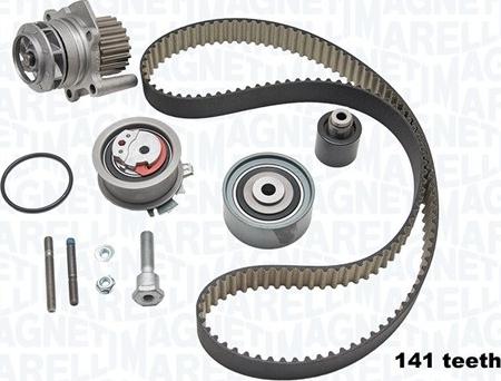 Magneti Marelli 341405860001 - Водяной насос + комплект зубчатого ремня ГРМ autosila-amz.com