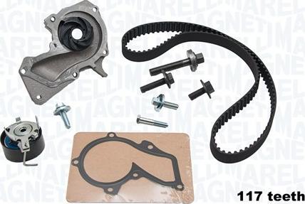 Magneti Marelli 341405780001 - Водяной насос + комплект зубчатого ремня ГРМ autosila-amz.com