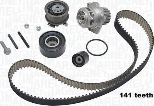 Magneti Marelli 341401450001 - Водяной насос + комплект зубчатого ремня ГРМ autosila-amz.com