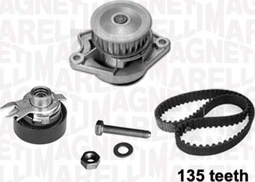 Magneti Marelli 341401370002 - Водяной насос + комплект зубчатого ремня ГРМ autosila-amz.com