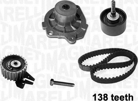 Magneti Marelli 341403980001 - Водяной насос + комплект зубчатого ремня ГРМ autosila-amz.com