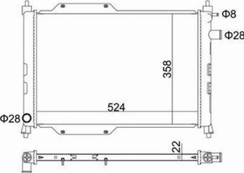 Magneti Marelli 359000391690 - Радиатор, охлаждение двигателя autosila-amz.com