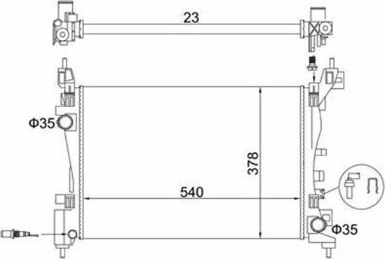 Magneti Marelli 359000391310 - Радиатор, охлаждение двигателя autosila-amz.com