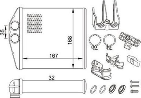 Magneti Marelli 359000300820 - Теплообменник, отопление салона autosila-amz.com