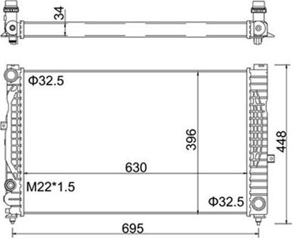 Magneti Marelli 359000300770 - Радиатор, охлаждение двигателя autosila-amz.com