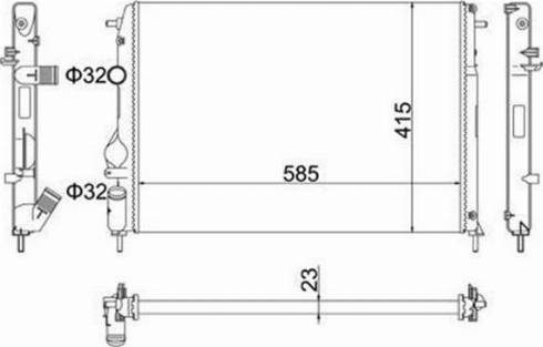 Magneti Marelli 359000301510 - Радиатор, охлаждение двигателя autosila-amz.com