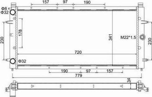 Magneti Marelli 359000301640 - Радиатор, охлаждение двигателя autosila-amz.com