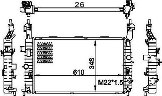 Magneti Marelli 359000301220 - Радиатор, охлаждение двигателя autosila-amz.com