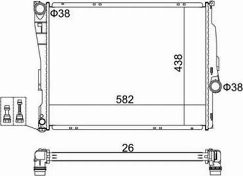 Magneti Marelli 359000302090 - Радиатор, охлаждение двигателя autosila-amz.com