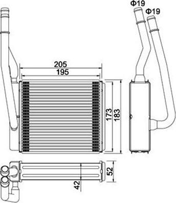 Magneti Marelli 359000302080 - Теплообменник, отопление салона autosila-amz.com