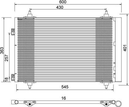 Magneti Marelli 359003220480 - Конденсатор кондиционера autosila-amz.com