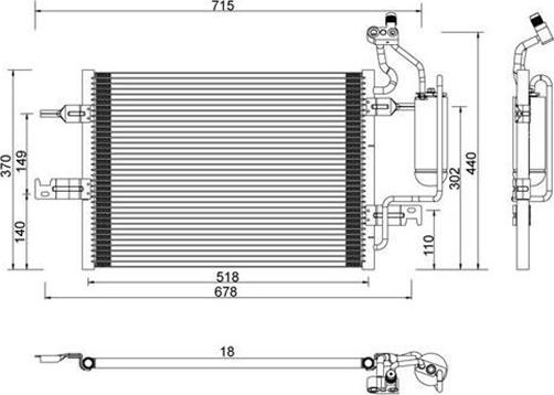 Magneti Marelli 359003220320 - Конденсатор кондиционера autosila-amz.com