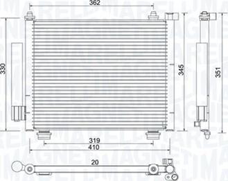 Magneti Marelli 350203993000 - Конденсатор кондиционера autosila-amz.com