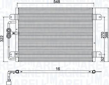 Magneti Marelli 350203949000 - Конденсатор кондиционера autosila-amz.com