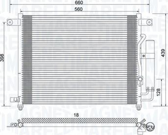 Magneti Marelli 350203943000 - Конденсатор кондиционера autosila-amz.com