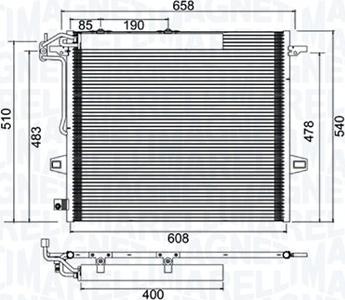 Magneti Marelli 350203947000 - Конденсатор кондиционера autosila-amz.com