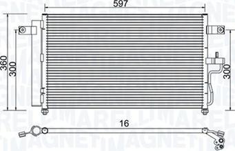 Magneti Marelli 350203955000 - Конденсатор кондиционера autosila-amz.com