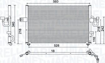 Magneti Marelli 350203956000 - Конденсатор кондиционера autosila-amz.com