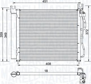 Magneti Marelli 350203952000 - Конденсатор кондиционера autosila-amz.com