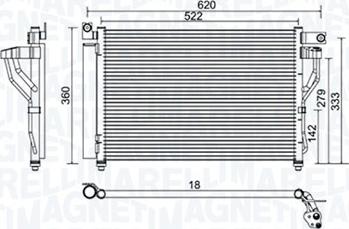 Magneti Marelli 350203957000 - Конденсатор кондиционера autosila-amz.com