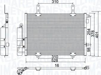 Magneti Marelli 350203905000 - Конденсатор кондиционера autosila-amz.com